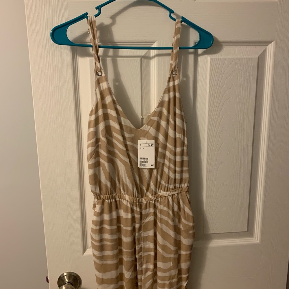 NWT zebra print jumpsuit